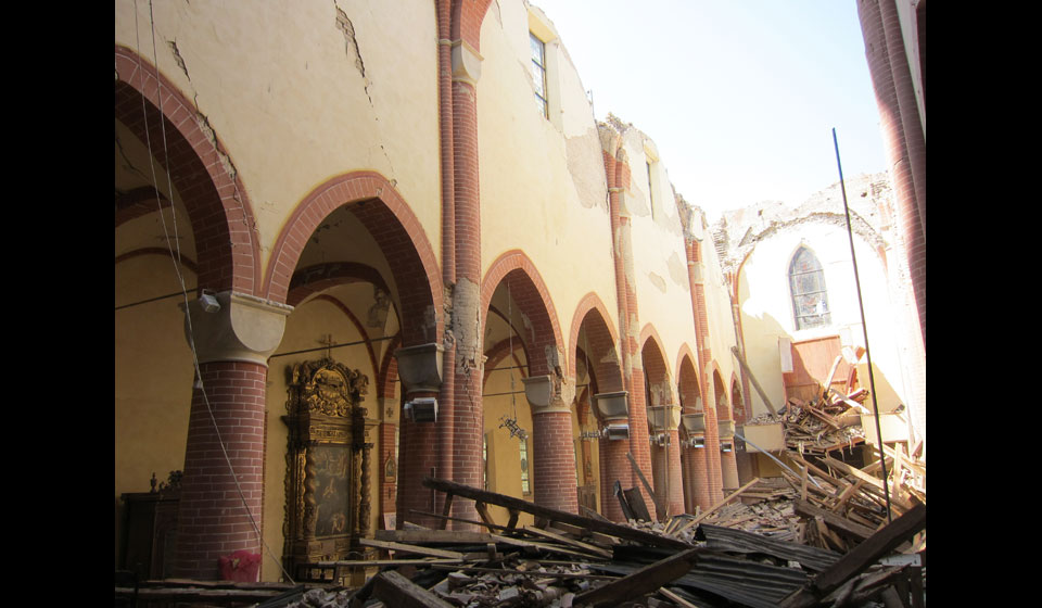 interno, crollo della volta