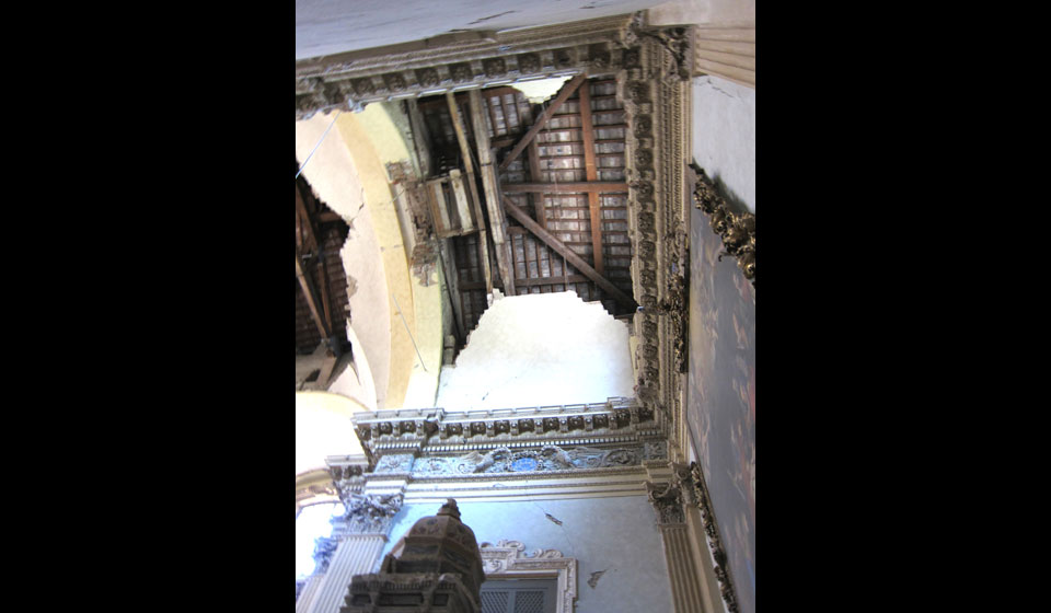 interno, volta, crolli e lesioni