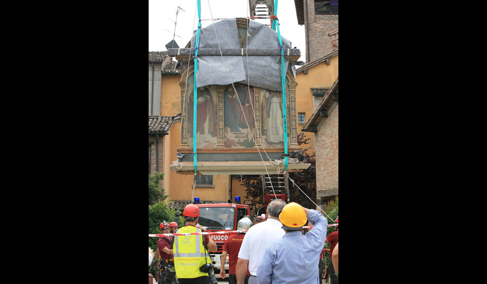 intervento di messa in sicurezza del trittico ligneo