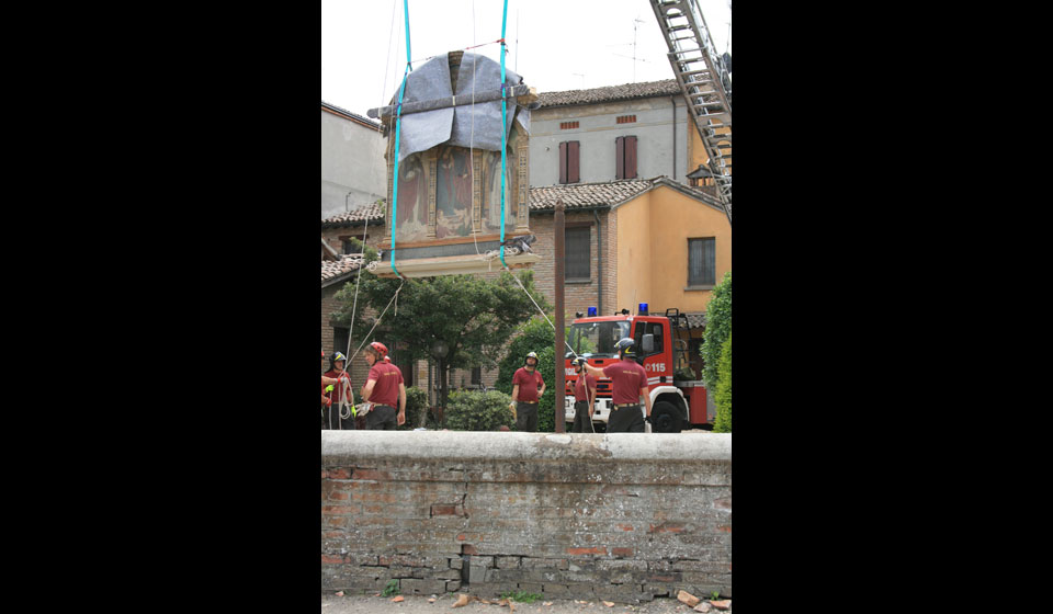 intervento di messa in sicurezza del trittico ligneo