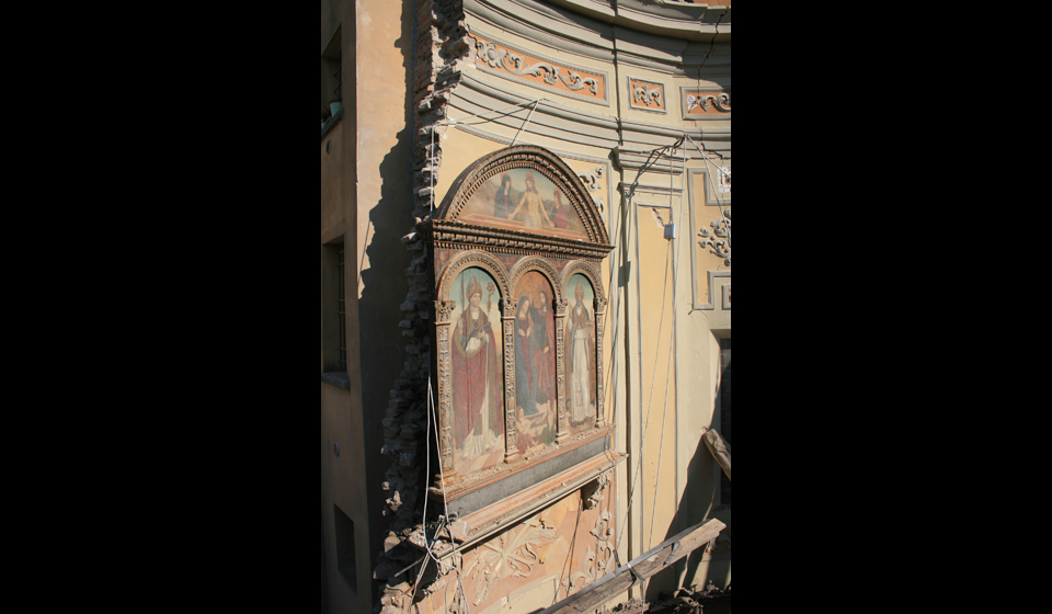 B. Loschi, Incoronazione della Vergine, trittico ligneo, XVI sec.