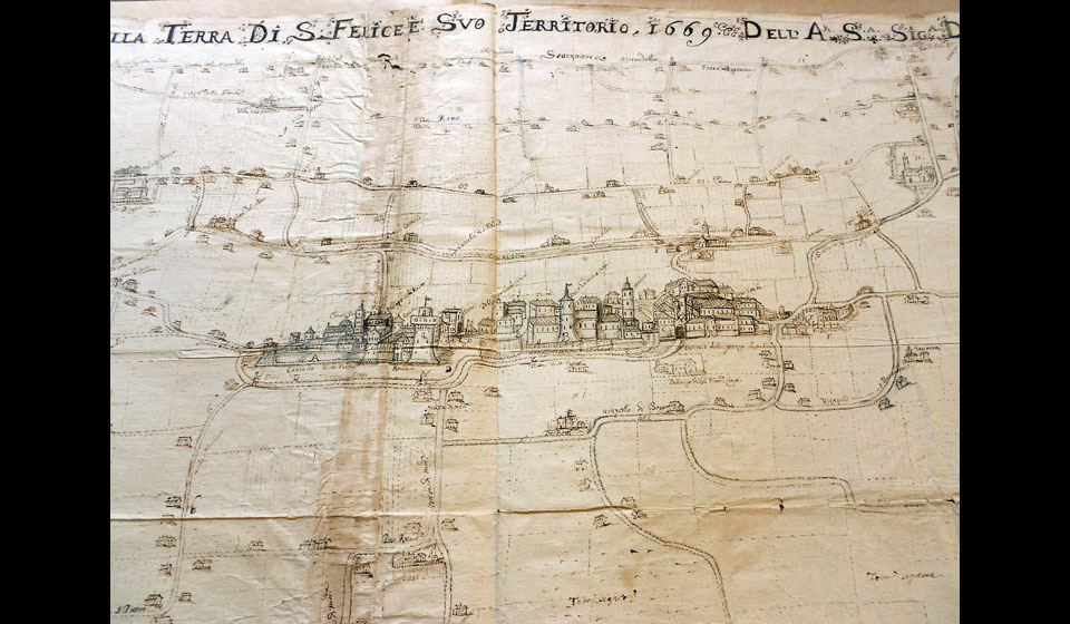 G. B. Botti, mappa del territorio di San Felice, 1669