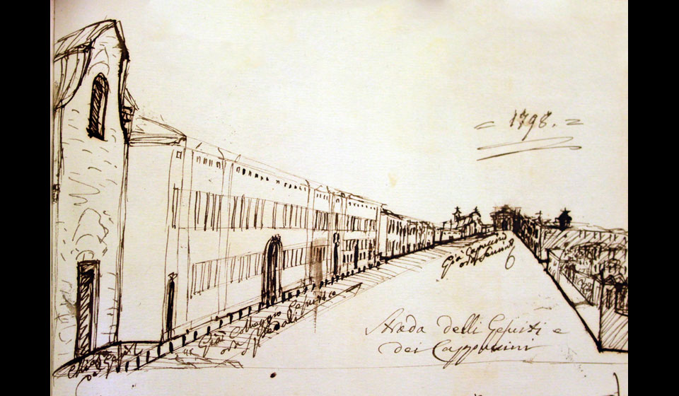 G. Paltrinieri, Strada dei Gesuiti e dei Cappuccini, 1798 (?)