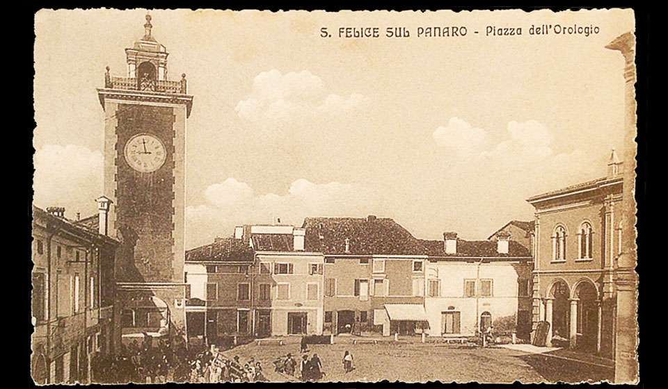 Piazza dell'orologio, cartolina, inizi  '900