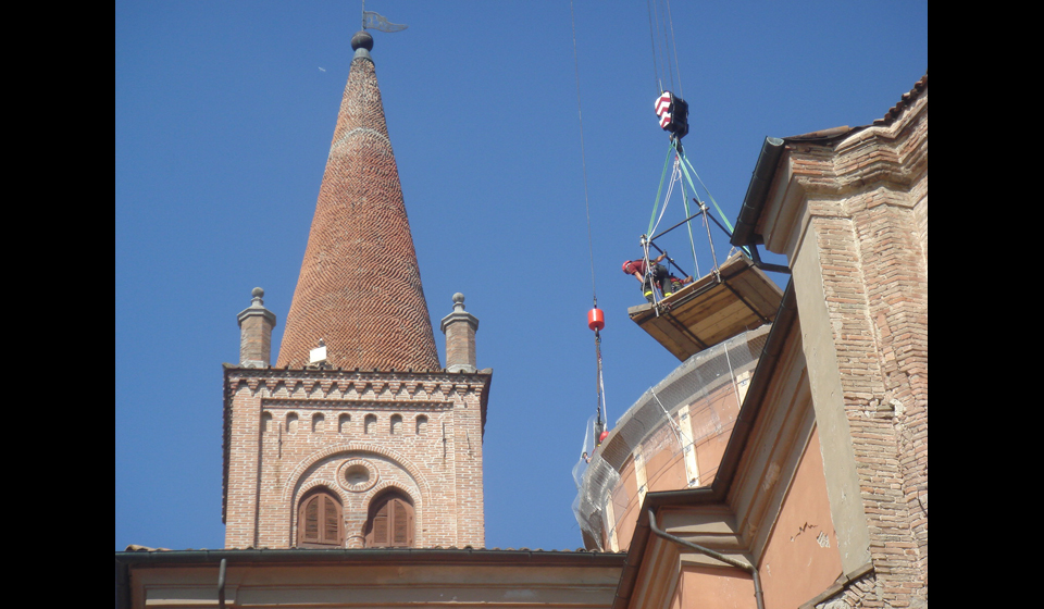 intervento di messa in sicurezza del campanile