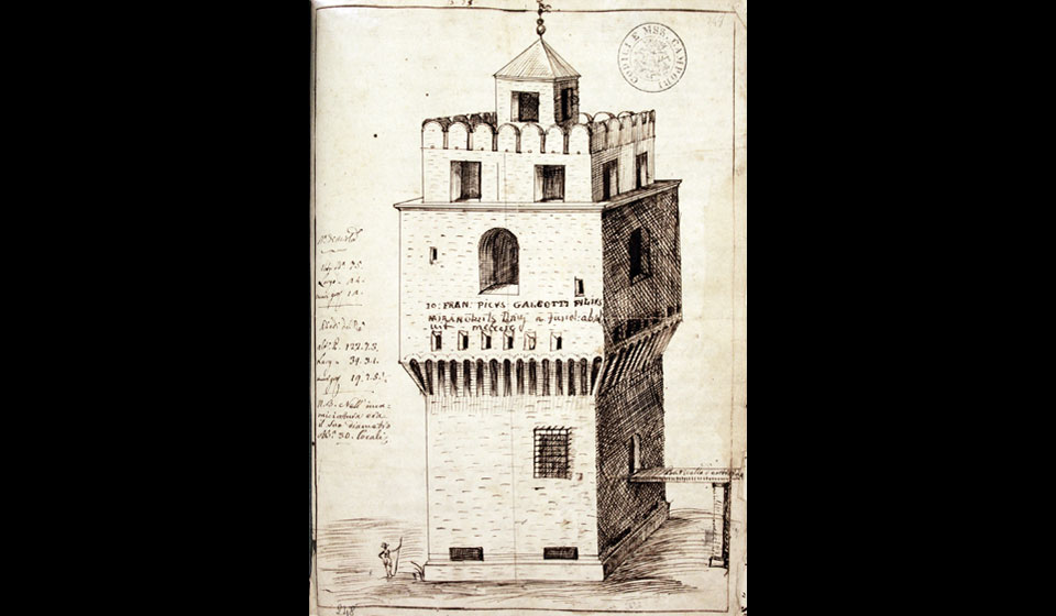 Veduta del castello dalla Piazza, cartolina