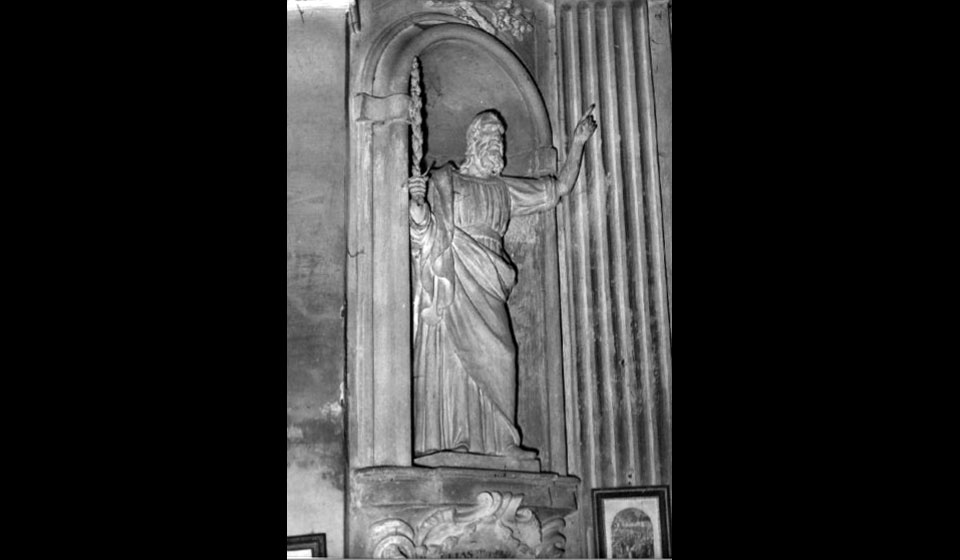 seconda cappella a destra, L. Righi, Profeta Eliseo, prima metà XIX sec.
